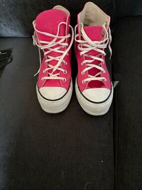 Hot Pink  Converse High-Top Canvas Sneakers